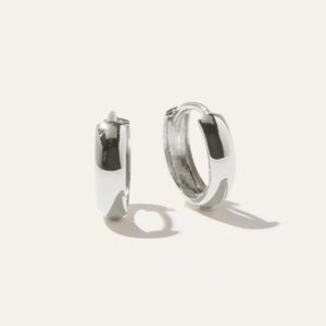 Quince Bold 14k White Gold Hoop Earrings